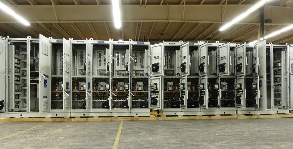 Side by side industrial control panels