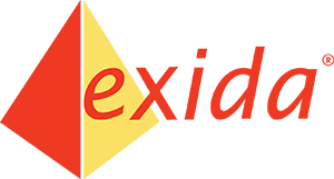 exida logo in red and yellow
