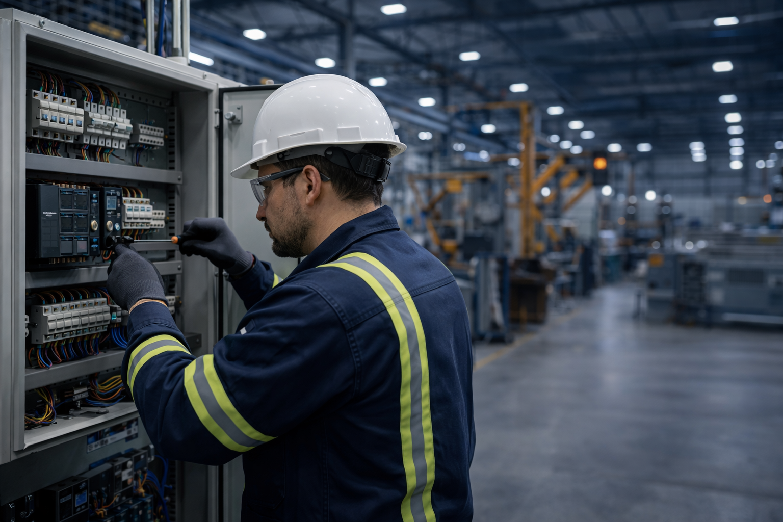 9001 certified control panel manufacturer working on industrial control panel assembly